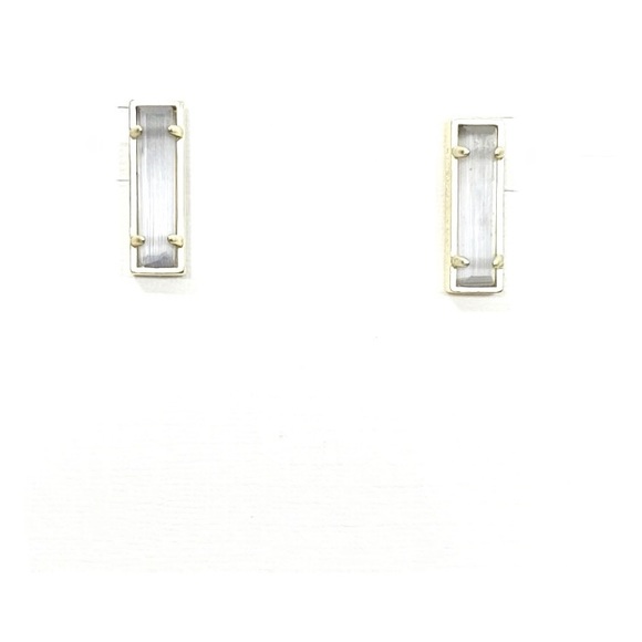 Kendra Scott Stan Rhodium Slate earrings - Picture 2 of 9